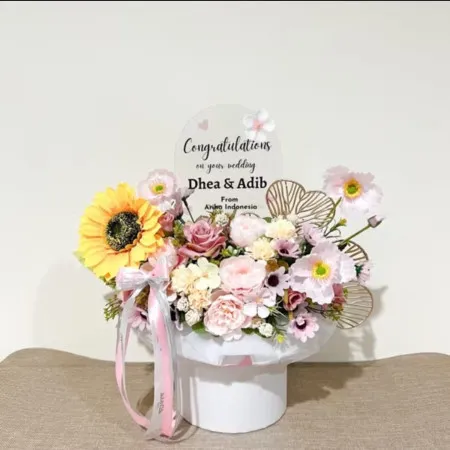 Bloom Box Akrilik Ucapan Wedding Landak